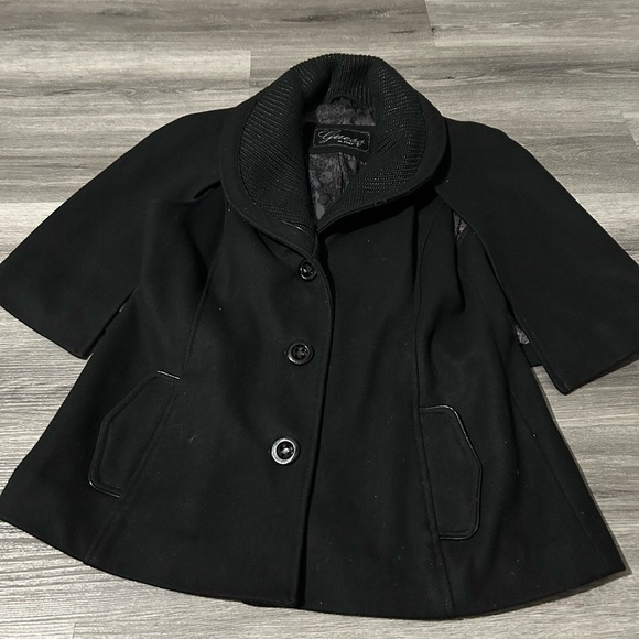 Guess Black Cape Jacket for Women - Picture 1 of 9